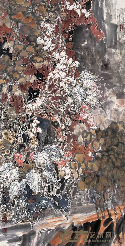单继宏 金秋 镜心 178×96cm
